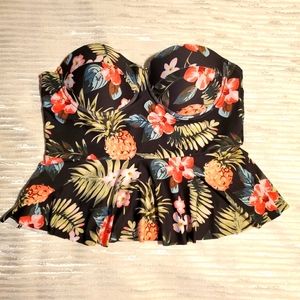 Tropical bikini/tankini top